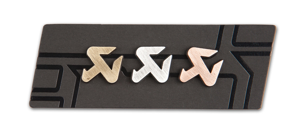 Cut copper/silver/brass pin set