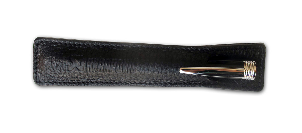 Leather Pencile sleeve - black