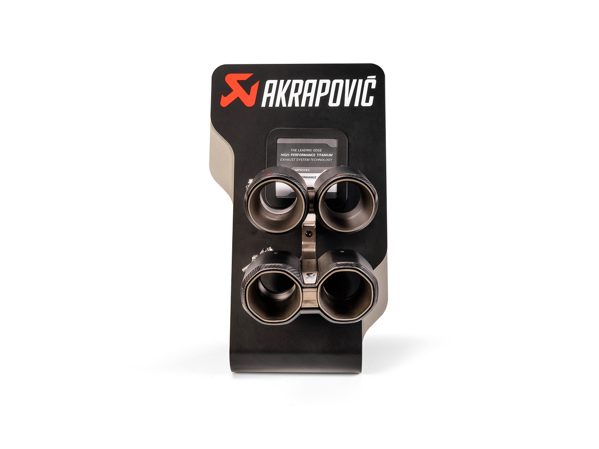 Counter Display with BMW M3/M4 sample tail pipe sets