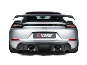 Akrapovič Tail pipe set (Titanium) - Black voor Porsche 718 Cayman GTS 4.0 / Boxster GTS 4.0